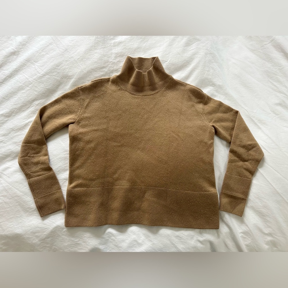 Everlane Cashmere Sweater, Camel, XS